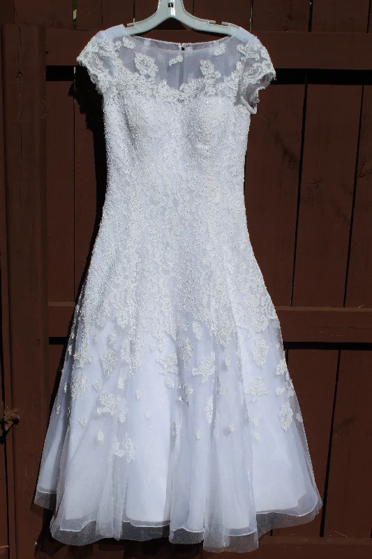 Upgrade for Less!Oleg Cassini Cap Sleeve Illusion