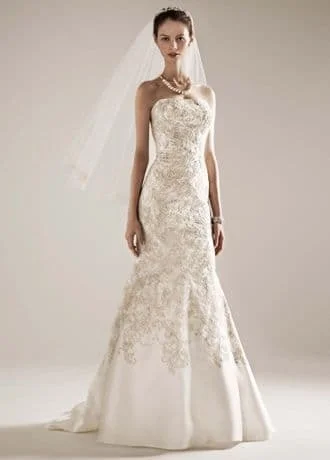 Save Up to 50% Off!Oleg Cassini Mikado with Lace CWG480