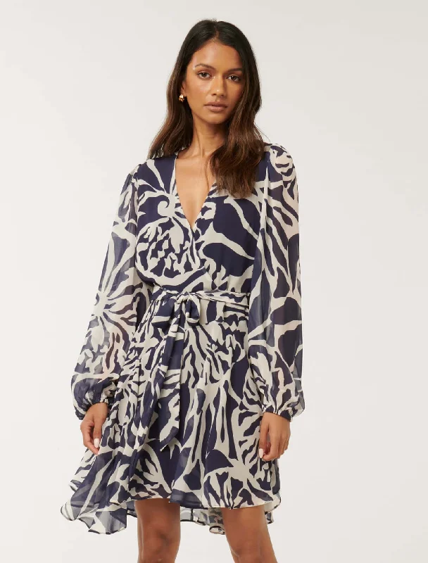 Shop Before It’s Gone!Amila Petite Belted Godet Mini Dress