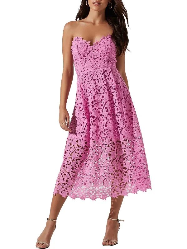 Find Your Perfect Deal Today!Anaya Womens Crochet Midi Cocktail and Party Dress