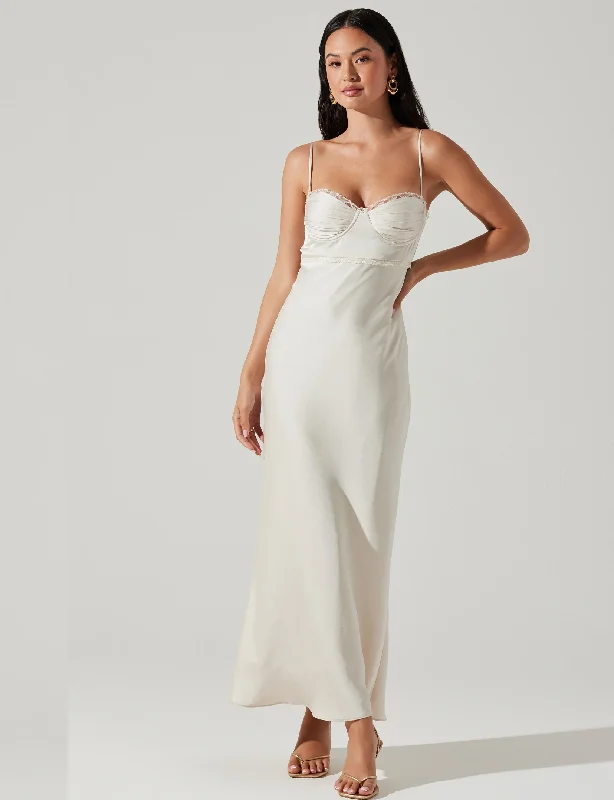 Snag the Best Prices Now!Florianne Satin Maxi Dress, Champagne