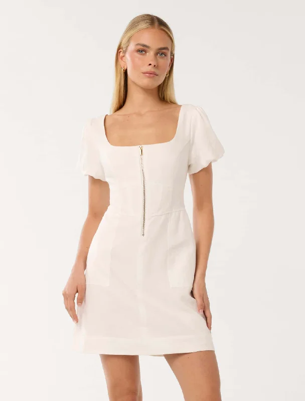 Price Drop Alert!Brooklyn Zip Detail Mini Dress