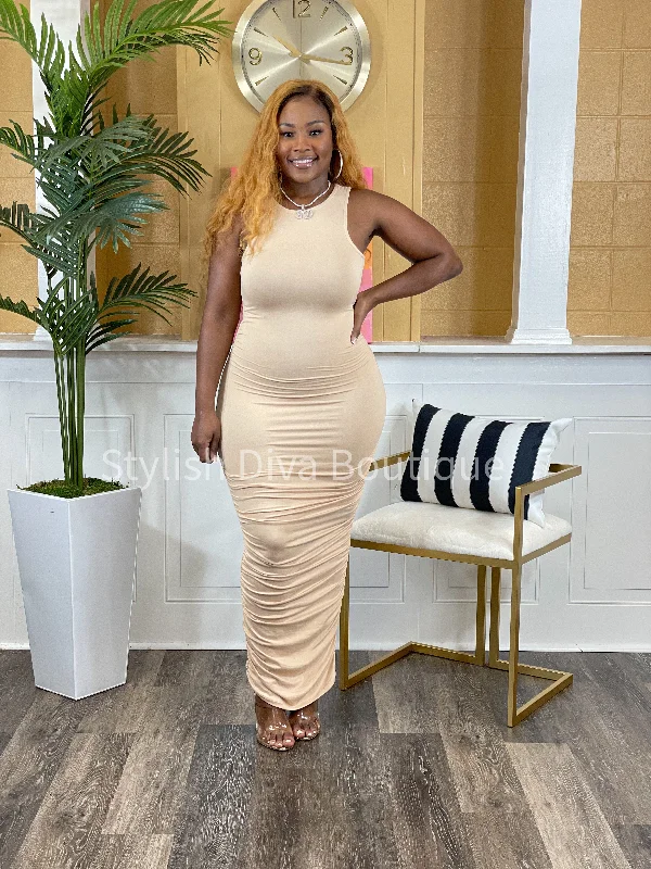 Instant Savings Await!Candace Midi Dress (Nude)