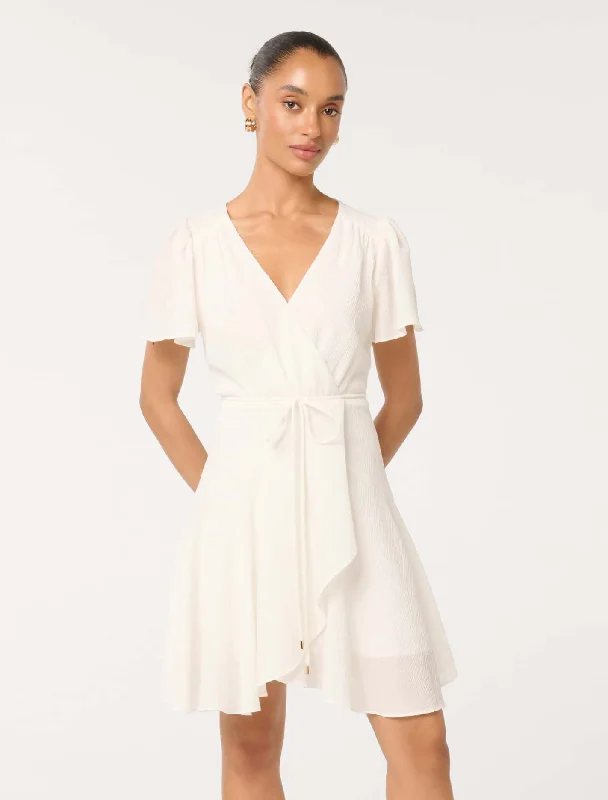 The Best Deals Won’t Wait!Chrissie Petite Flutter Sleeve Mini Dress