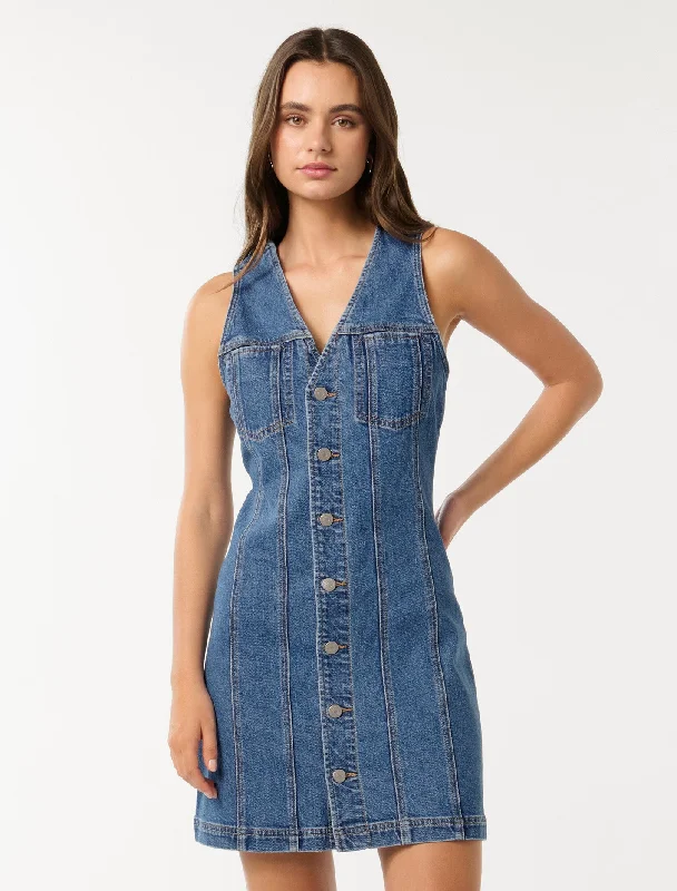 Huge Price Cuts Await!Christine Denim Mini Dress