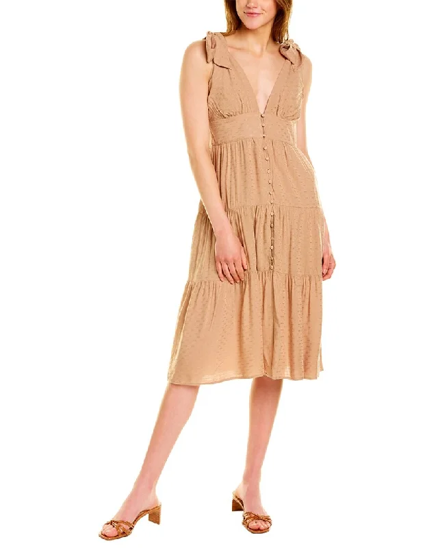 Buy More, Save More!DESTINAIRE Tiered Midi Dress