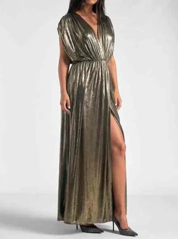 Lowest Prices Guaranteed!DOLMAN GOLD MAXI DRESS