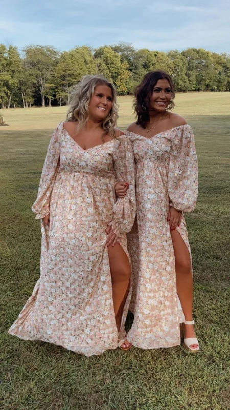 Snag the Best Prices Now!ECB Exclusive: Timeless Romantic Chiffon Maxi Dress, Pink Floral