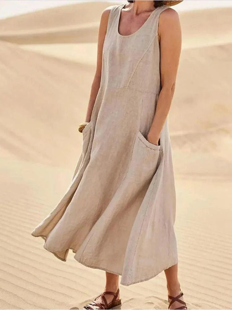 Buy More, Pay Less!Fabia | Breathable Cotton-Linen Dress