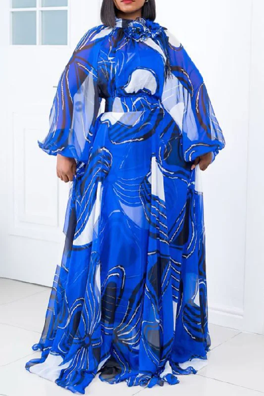 Limited Stock Available!Floral Print Undeniable Swing A-Line Maxi Dress