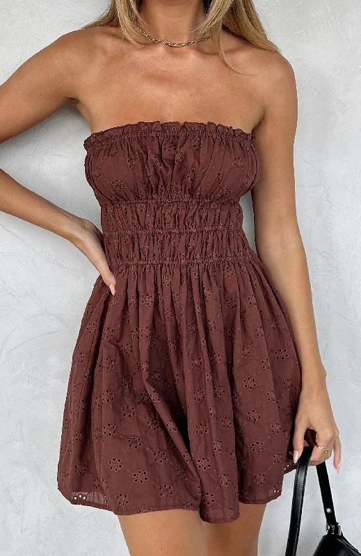 Exclusive Deals Just for You!Girly Girl Mini Dress Chocolate