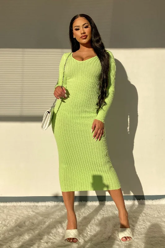 Sale Alert – Get Ready to Shop!Hold On Tight Rib-Knit Bodycon Long Dress