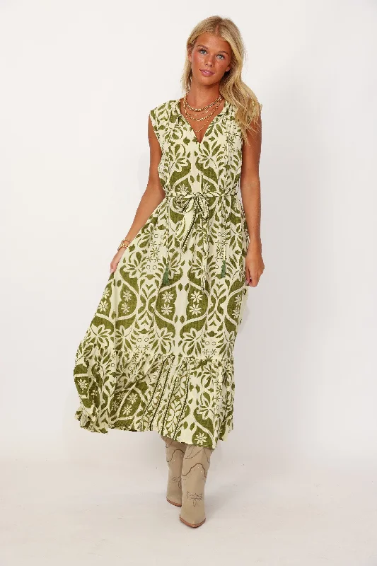 Massive Price Cuts!SALE - Isra Wrap Style Printed Maxi Dress
