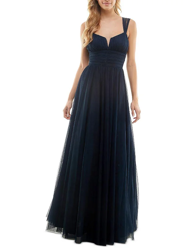 Enjoy Huge Discounts Now!Juniors Emma Womens Pleated Prom Evening Dress