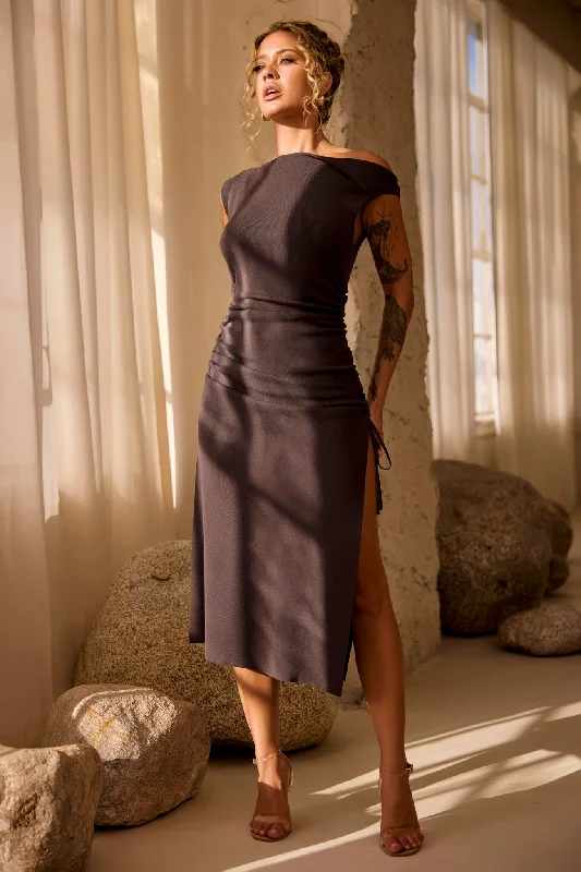Today’s Deals, Tomorrow’s Regrets!Loren Knit Midi Dress - Charcoal