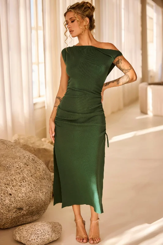 Get the Best for Less!Loren Knit Midi Dress - Forest Green