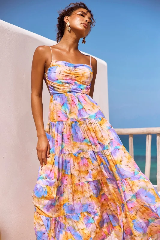 Hurry, Sale Ends Soon!Magic Lifestyle Maxi Dress - Purple Multi