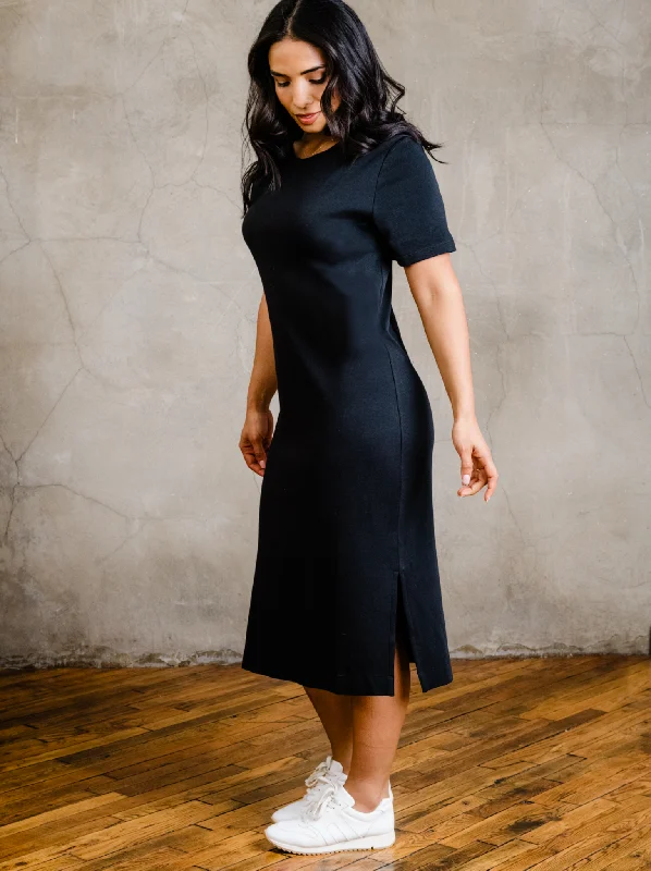 Steals and Deals Await!Maria Boxy Midi Dress - Black