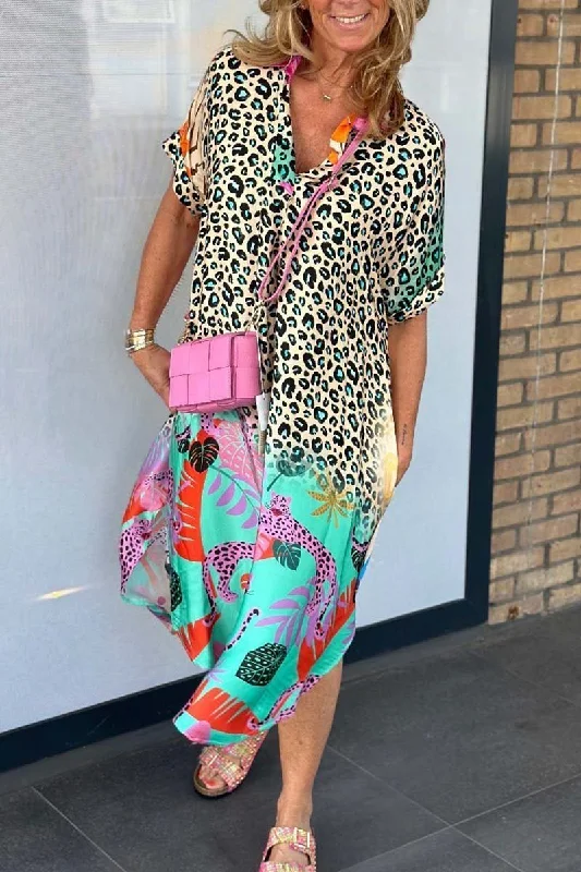 One Click Away from Big Savings!Meagan™ Colourful Leopard Dress