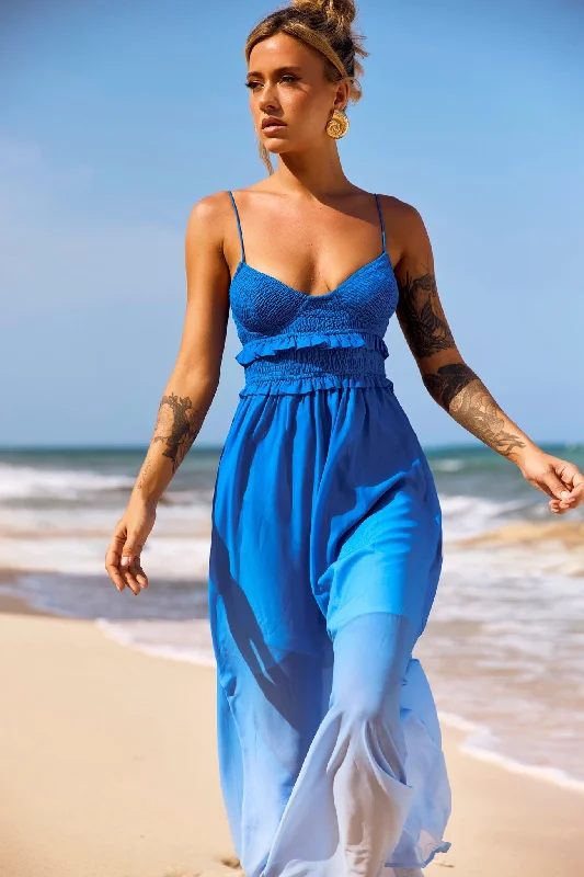 Limited Deals, Unlimited Savings!Moonscapes Maxi Dress - Blue Multi