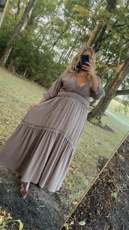 Instant Savings Await!ECB Exclusive: Most Admired Maxi Dress , Taupe
