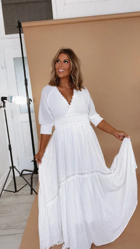 Huge Savings – Act Now!ECB Exclusive: Most Admired Maxi Dress , White