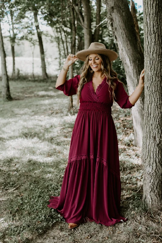 Price Drops You’ll Love!ECB Exclusive: Most Admired Maxi Dress , Wine