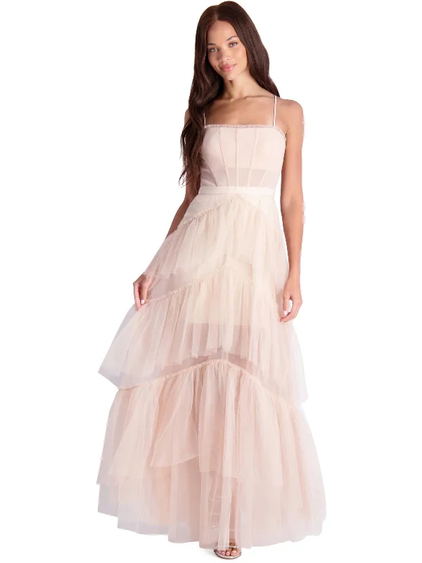 The Best Sale of the Year!Oly Womens Ruffled Corset Evening Dress