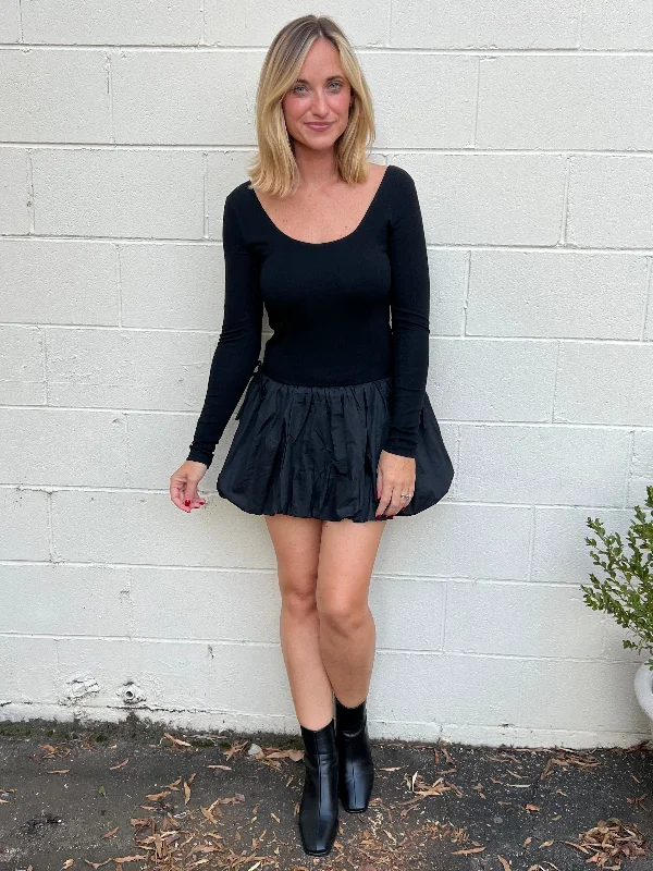 Sale Alert – Get Ready to Shop!On Point Long Sleeve Bubble Hem Mini Dress