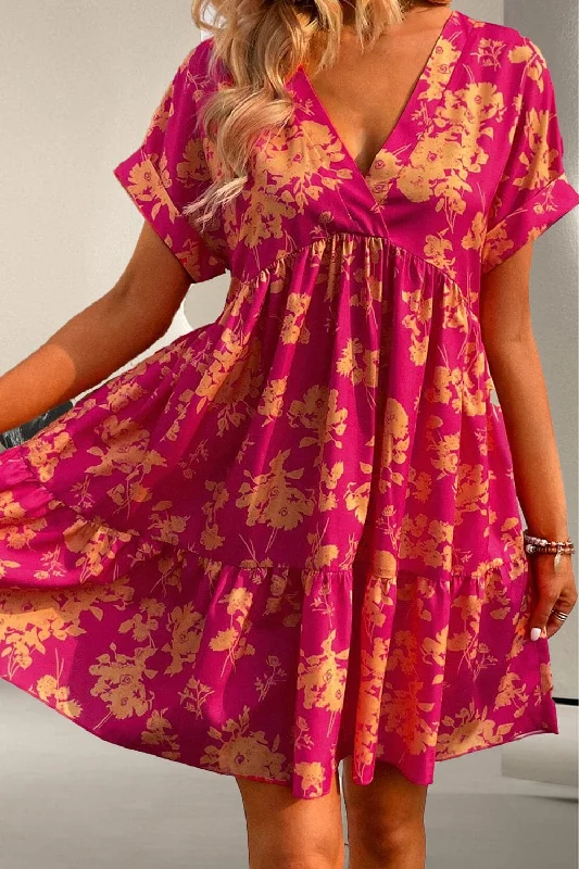 Instant Savings Await!Chic mini dress with surplice design