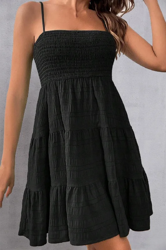 Best Price of the Season!Smocked mini dress with square neck