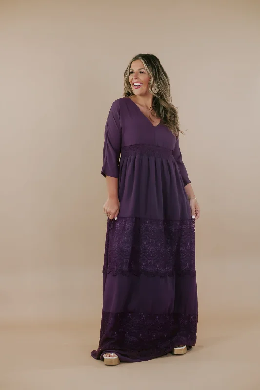 Exclusive Deals Just for You!ECB Exclusive: Something Timeless Maxi Dress, Purple