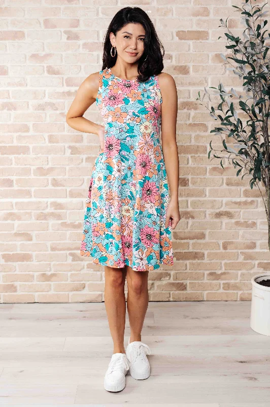 Stock Up and Save!Summer Garden Sleeveless Swing Dress