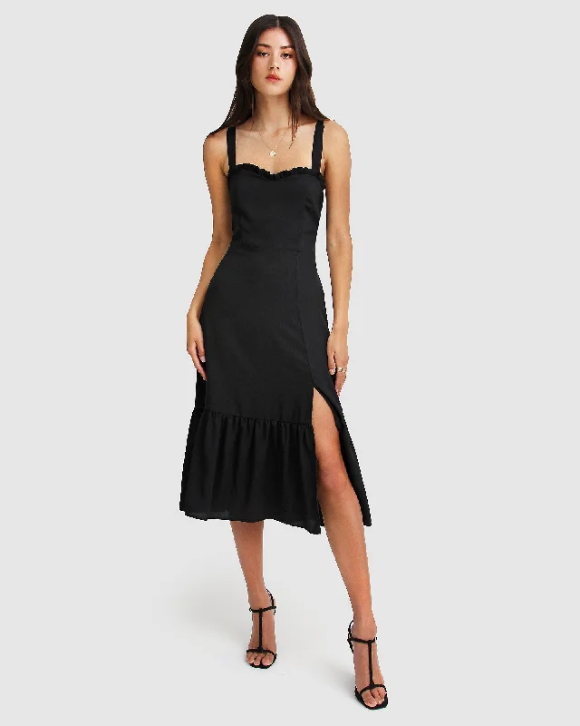 Best Offers of the Month!Summer Storm Midi Dress - Black