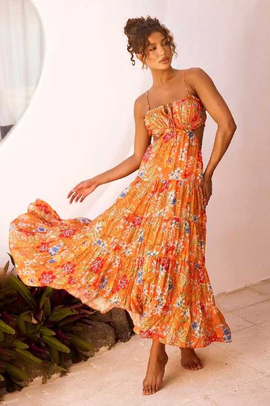 Exclusive Savings This Week!Timeless Dreams Maxi Dress - Orange Multi