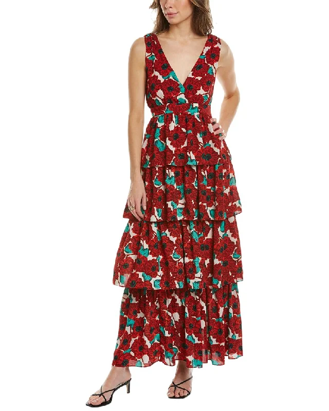 Massive Price Cuts!Traffic People Havana Silk-Blend Midi Dress