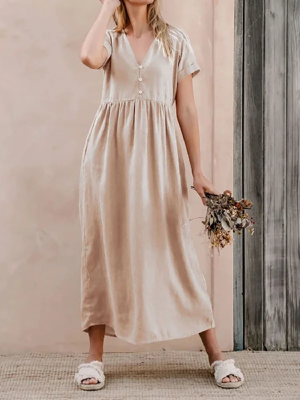 Your Favorite Sale is Back!Cotton midi dress with sheer sleeves