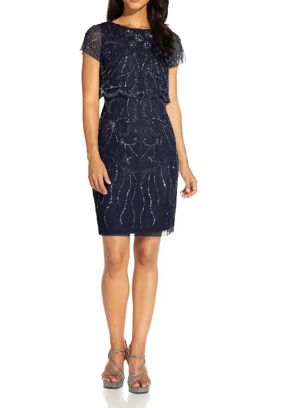 Get More, Spend Less – Shop Now!Womens Beaded Midi Cocktail and Party Dress