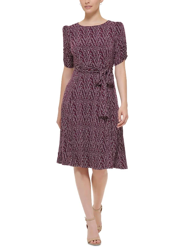 Act Fast – Limited Time Savings!Womens Belted Calf Midi Dress