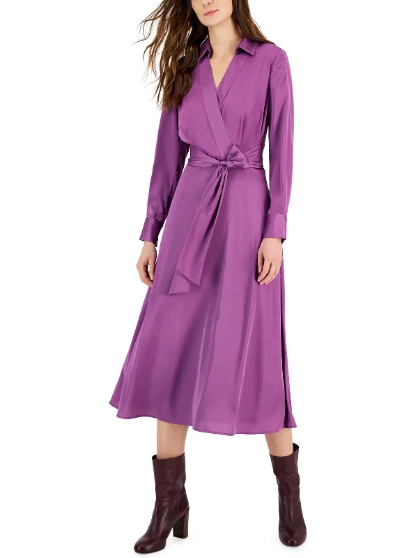 Mega Sale Happening Now!Womens Causal Silk Midi Dress