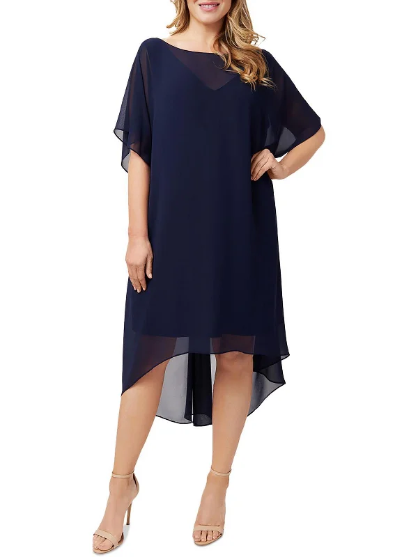 Save Money, Shop Happy!Womens Chiffon Overlay Cocktail Dress