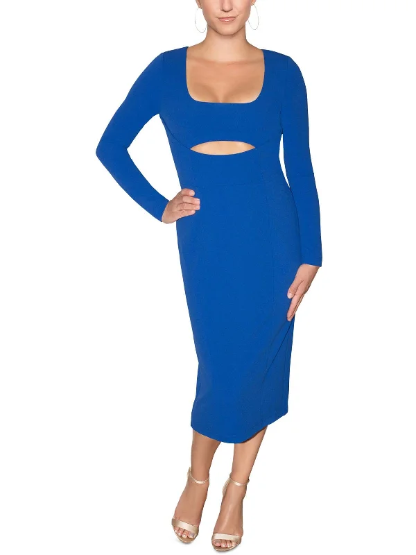 Shop Today, Save Tomorrow!Womens Cut Out Knee Length Midi Dress