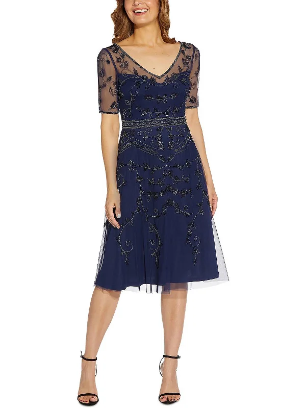 Shop Today, Save Tomorrow!Womens Embellished Midi Cocktail and Party Dress