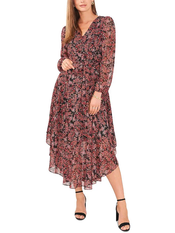 Everything Must Go!Womens Floral Fit & Flare Midi Dress