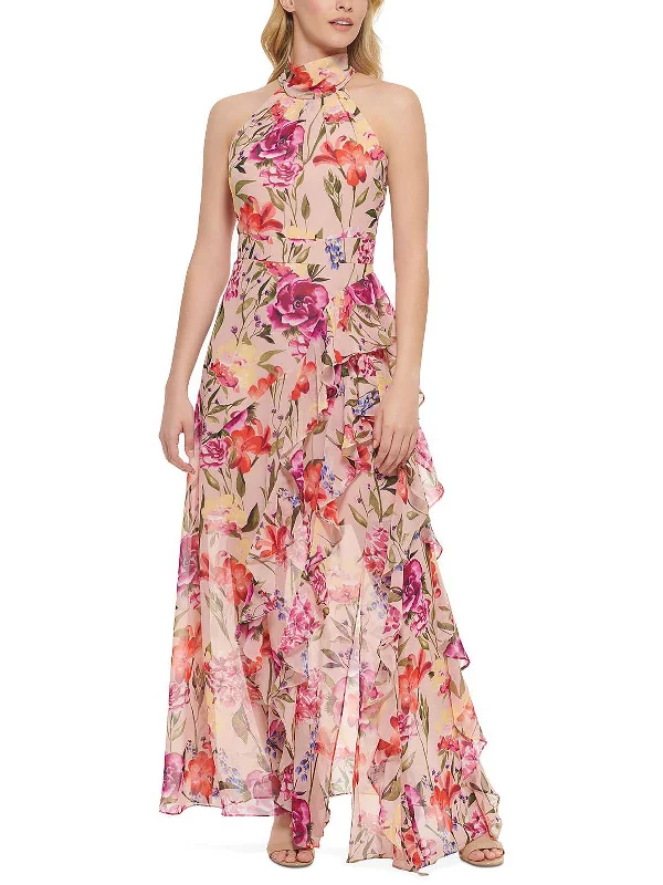 The Best Deals Won’t Wait!Womens Floral Polyester Halter Dress