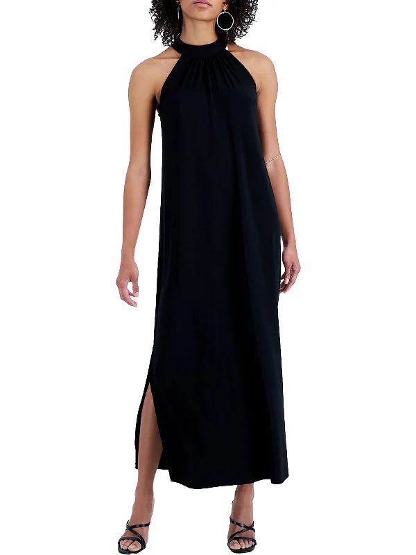 Your Best Deals Are Here!Womens Halter Calf Midi Dress