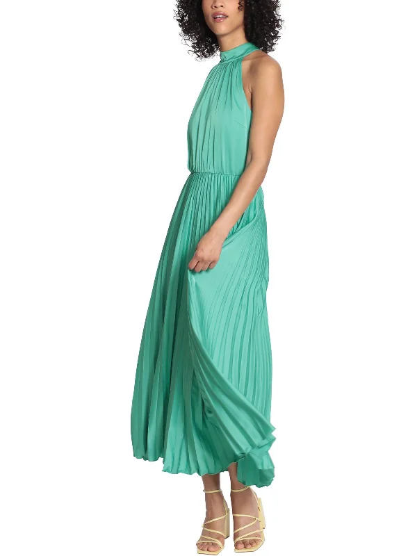 Huge Price Cuts Await!Womens Halter Mock Neck Midi Dress