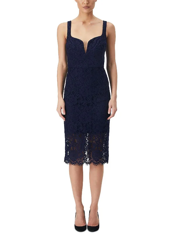 Find Your Perfect Deal Today!Womens Lace Plunge Midi Dress