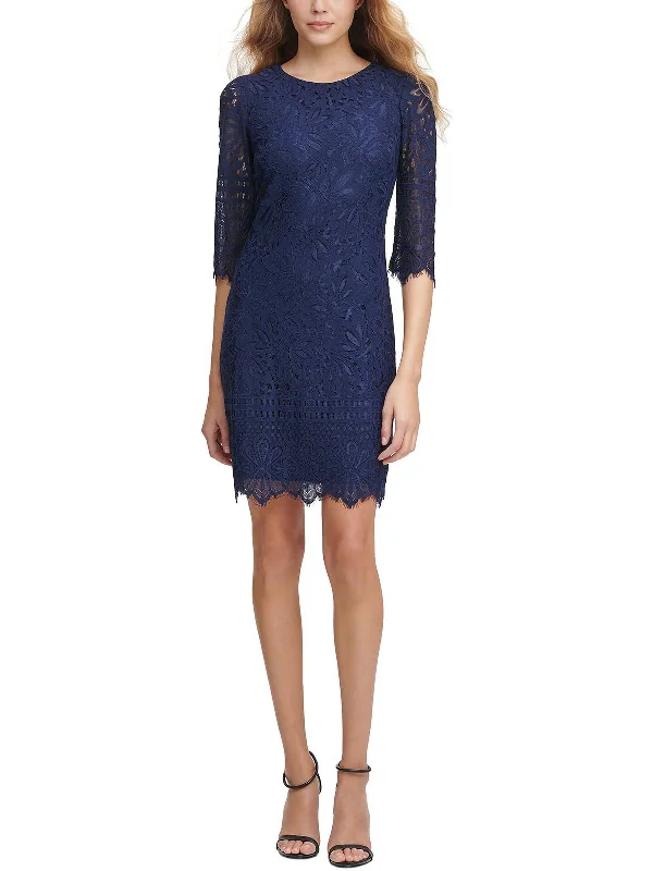 One Day Only – Huge Savings!Womens Lace Short Sheath Dress