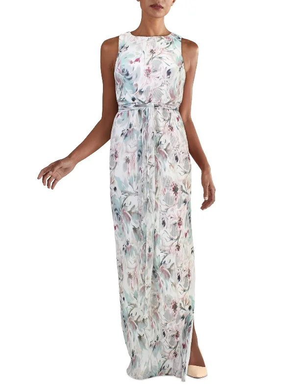 Your Dream Deal is Here!Womens Pleated Floral Evening Dress